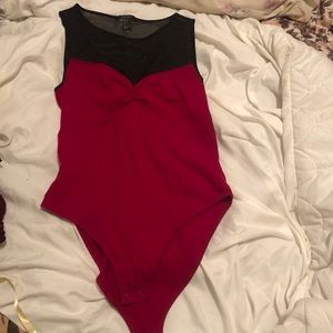 Red body suit from forever 21